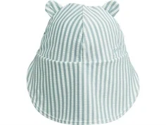 Liewood Senia solhat bæk og bælge sea blue/hvid stribet UV 40+